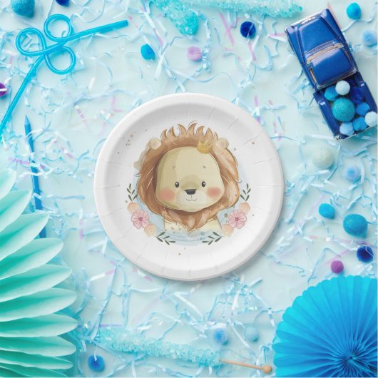 Schattigee Waterverf Baby Lion Paper bord (Feest)