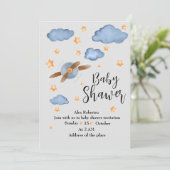Schattigee waterverf Baby shower Kaart (Staand voorkant)