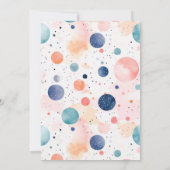 Schattigee Waterverf Baby shower Meisje Uitnodigin Kaart (Achterkant)