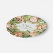Schattigee Waterverf Baby shower Papier Bord (Gekanteld)