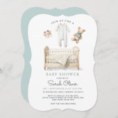 Schattigee Waterverf Baby Things Baby shower Kaart (Voorkant / Achterkant)