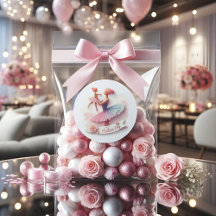 Schattigee Waterverf Ballerina Moeder Ronde Sticke