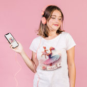 Schattigee Waterverf Ballerina Mom silhouet T-Shir T-shirt