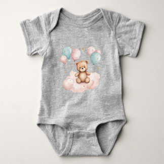 Schattigee Waterverf ballon teddybeer Romper