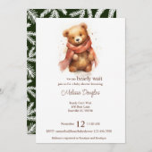 Schattigee Waterverf Barly Wait Beer Baby shower Kaart (Voorkant / Achterkant)