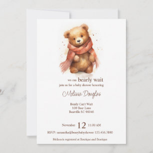 Schattigee Waterverf Barly Wait Beer Baby shower Kaart