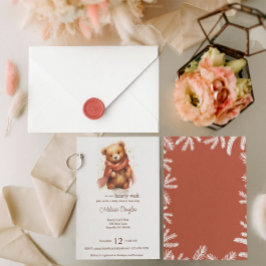 Schattigee Waterverf Barly Wait Beer Baby shower Kaart