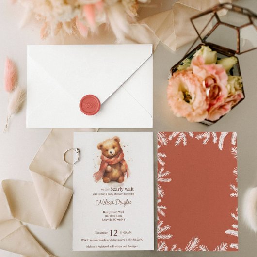 Schattigee Waterverf Barly Wait Beer Baby shower Kaart