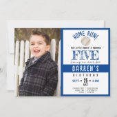 Schattigee Waterverf Baseball Foto Boy Verjaardag Kaart (Voorkant)