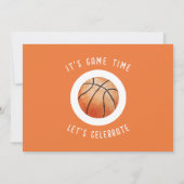 Schattigee Waterverf Basketbal Foto 1e verjaardag Kaart (Achterkant)