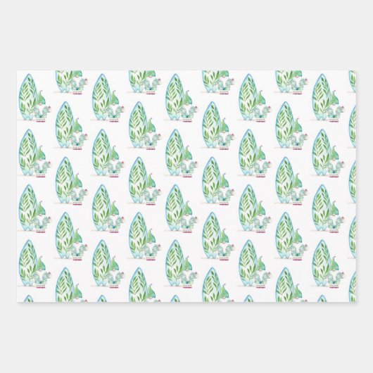 Schattigee Waterverf Beach Theme Wrapping Paper (Voorkant 2)