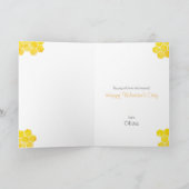 Schattigee Waterverf Bee & Honey Valentijnsdag Gev Feestdagen Kaart (Binnen)