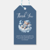 Schattigee waterverf beer baby shower dank u cadeaulabel (Voorkant)