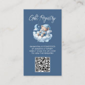 Schattigee waterverf beer baby shower QR Code regi Informatiekaartje (Voorkant)