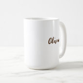 Schattigee Waterverf Beer en Cub gepersonaliseerd Koffiemok (Voorkant rechts)