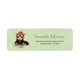 Schattigee Waterverf Beer Greenery Baby shower Adr Etiket