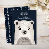 Schattigee waterverf beer jongen baby shower uitno kaart