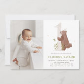 Schattigee Waterverf Beer Woodland Foto eerste ver Kaart (Voorkant)