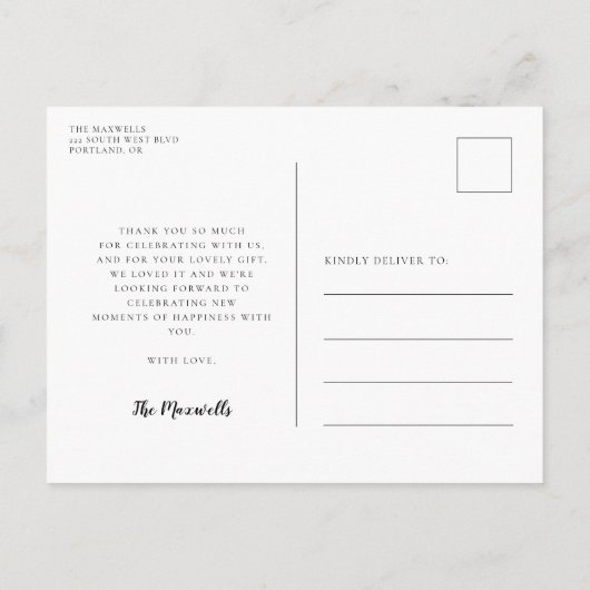 Schattigee waterverf beren Baby shower Dank u Briefkaart (Achterkant)