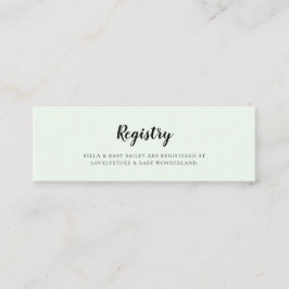 Schattigee waterverf beren Baby shower registerkaa Mini Visitekaartje