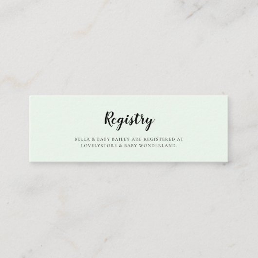 Schattigee waterverf beren Baby shower registerkaa Mini Visitekaartje (Voorkant)