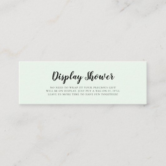 Schattigee waterverf beren Display douchekaart inv Mini Visitekaartje (Voorkant)