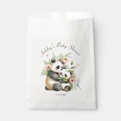 Schattigee Waterverf Beren & Flowers Baby shower Bedankzakje (Voorkant)