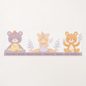 Schattigee Waterverf Beren Yogamat voor kinderen (Voorkant (horizontaal))