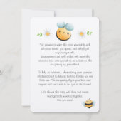 Schattigee waterverf bijenuitnodiging save the date (Achterkant)