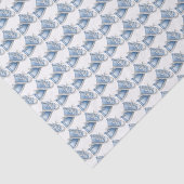 Schattigee Waterverf Blauw Baby Schoenenpatroon Tissuepapier (Detail)