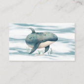 Schattigee Waterverf Blauwe Walvis Luier Raffle Visitekaartje (Achterkant)