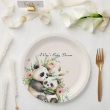 Schattigee Waterverf Bloemen & Beren Baby shower