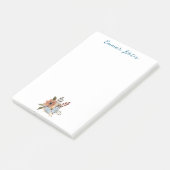 Schattigee Waterverf Bloemen, Eenvoudig gepersonal Post-it® Notes (Schuin)