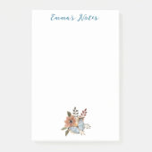 Schattigee Waterverf Bloemen, Eenvoudig gepersonal Post-it® Notes (Voorkant)