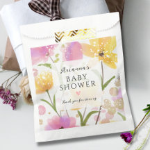 Schattigee Waterverf Bloemen Roze Meisje Baby show