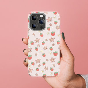 Schattigee Waterverf bloemenaardbeienpatroon Case-Mate iPhone Case