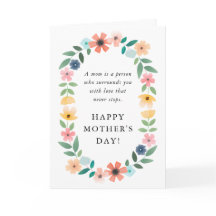 Schattigee Waterverf Bloemenkrans Moederdag