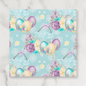 Schattigee Waterverf Bloemenkuiken en eitjes Pasen Bedankjes Labels (Achterkant)