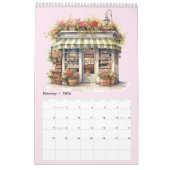 Schattigee Waterverf Bloemenwinkel Bloemenwinkel M Kalender (Feb 2026)