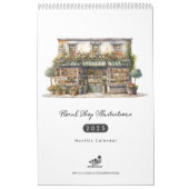 Schattigee Waterverf Bloemenwinkel Bloemenwinkel M Kalender (Hoes)