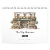 Schattigee Waterverf Bloemenwinkel Bloemenwinkel M Kalender (Hoes)