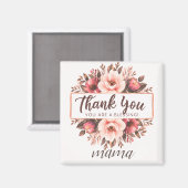 Schattigee waterverf bloemetjes happy moederdag#2 magneet (Voorkant / Achterkant)