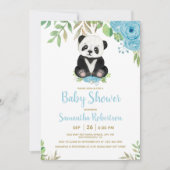 Schattigee Waterverf Blue Boy Beer Baby shower Fot Kaart (Voorkant)