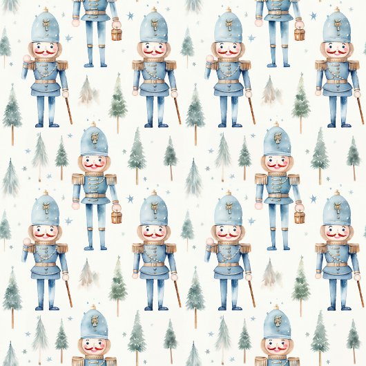Schattigee waterverf Blue Christmas Nutcrackers Cu Fleece Deken