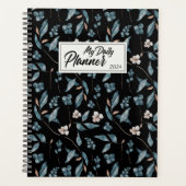 Schattigee Waterverf Blue Flowers Planner (Voorkant)