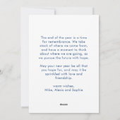 Schattigee Waterverf Blue House Trees Car Christma Feestdagenkaart (Achterkant)