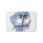 Schattigee Waterverf Blue Lovebird Bird Natuur Art Badmat (Voorkant)