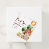 Schattigee Waterverf Boerderij Baby shower Bedankjes Labels (In situ)