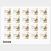 Schattigee Waterverf Boerderij Baby shower Vierkante Sticker (Vel)