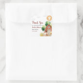 Schattigee Waterverf Boerderij Baby shower Vierkante Sticker (Tas)